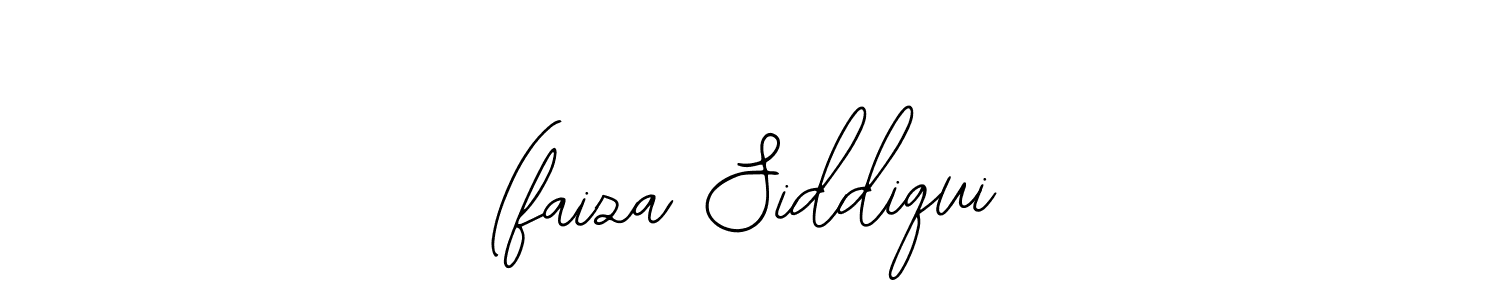 Use a signature maker to create a handwritten signature online. With this signature software, you can design (Bearetta-2O07w) your own signature for name (faiza Siddiqui. (faiza Siddiqui signature style 12 images and pictures png