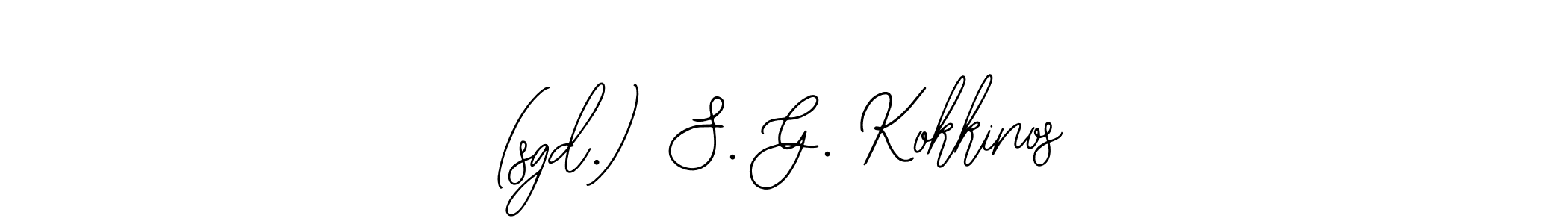 Also You can easily find your signature by using the search form. We will create (sgd.) S. G. Kokkinos name handwritten signature images for you free of cost using Bearetta-2O07w sign style. (sgd.) S. G. Kokkinos signature style 12 images and pictures png