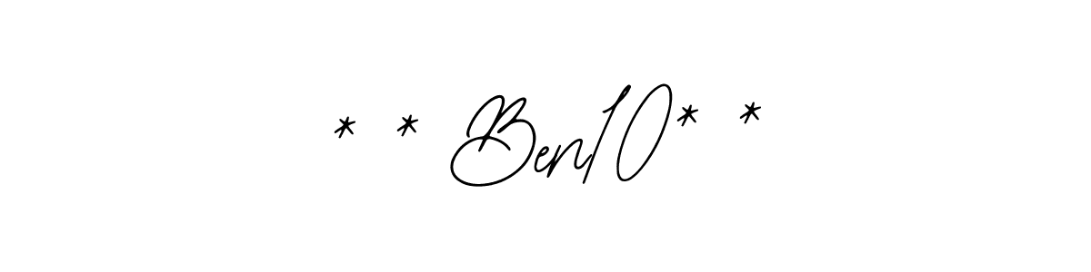 Create a beautiful signature design for name * * Ben10* *. With this signature (Bearetta-2O07w) fonts, you can make a handwritten signature for free. * * Ben10* * signature style 12 images and pictures png