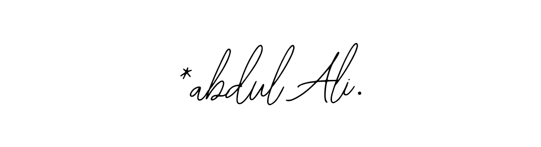 Design your own signature with our free online signature maker. With this signature software, you can create a handwritten (Bearetta-2O07w) signature for name *abdul Ali.. *abdul Ali. signature style 12 images and pictures png