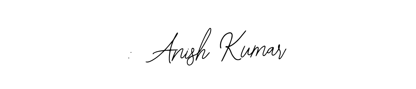 Use a signature maker to create a handwritten signature online. With this signature software, you can design (Bearetta-2O07w) your own signature for name :  Anish Kumar. :  Anish Kumar signature style 12 images and pictures png