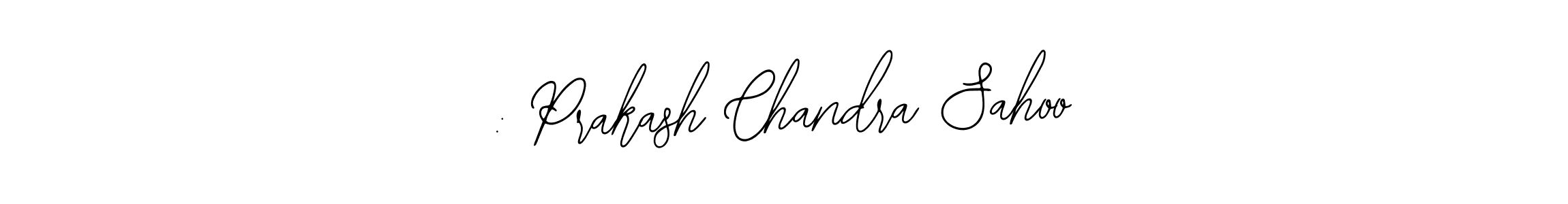 The best way (Bearetta-2O07w) to make a short signature is to pick only two or three words in your name. The name : Prakash Chandra Sahoo include a total of six letters. For converting this name. : Prakash Chandra Sahoo signature style 12 images and pictures png