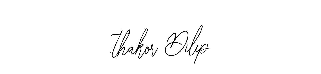 The best way (Bearetta-2O07w) to make a short signature is to pick only two or three words in your name. The name :thakor Dilip include a total of six letters. For converting this name. :thakor Dilip signature style 12 images and pictures png