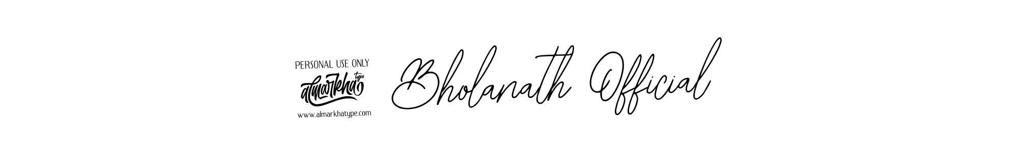 The best way (Bearetta-2O07w) to make a short signature is to pick only two or three words in your name. The name @ Bholanath Official include a total of six letters. For converting this name. @ Bholanath Official signature style 12 images and pictures png