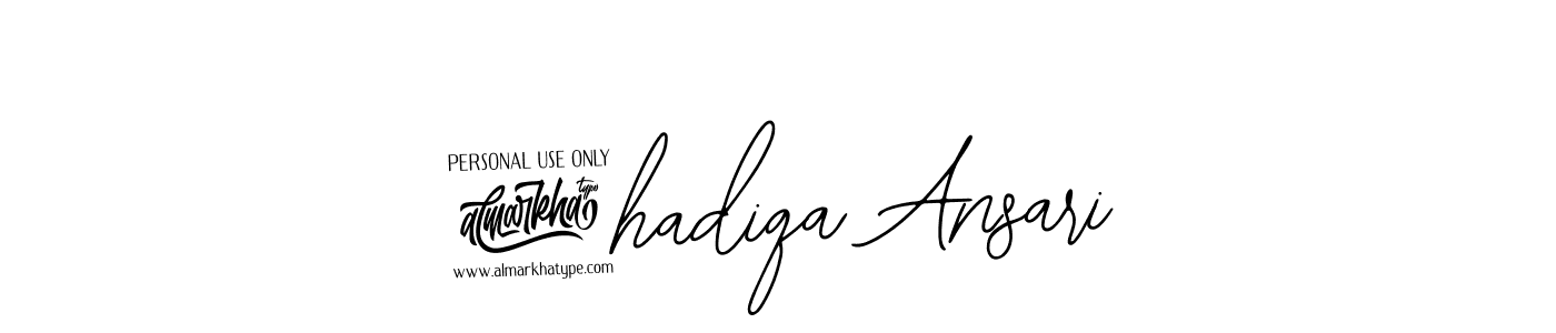 Make a beautiful signature design for name @hadiqa Ansari. With this signature (Bearetta-2O07w) style, you can create a handwritten signature for free. @hadiqa Ansari signature style 12 images and pictures png