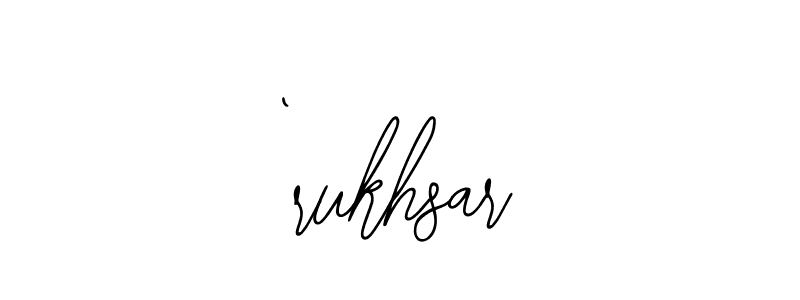 Use a signature maker to create a handwritten signature online. With this signature software, you can design (Bearetta-2O07w) your own signature for name `rukhsar. `rukhsar signature style 12 images and pictures png