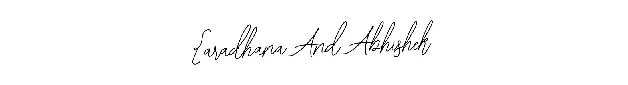 The best way (Bearetta-2O07w) to make a short signature is to pick only two or three words in your name. The name {aradhana And Abhishek include a total of six letters. For converting this name. {aradhana And Abhishek signature style 12 images and pictures png