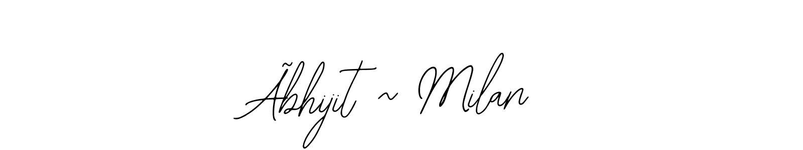 Use a signature maker to create a handwritten signature online. With this signature software, you can design (Bearetta-2O07w) your own signature for name Ãbhijit ~ Milan. Ãbhijit ~ Milan signature style 12 images and pictures png