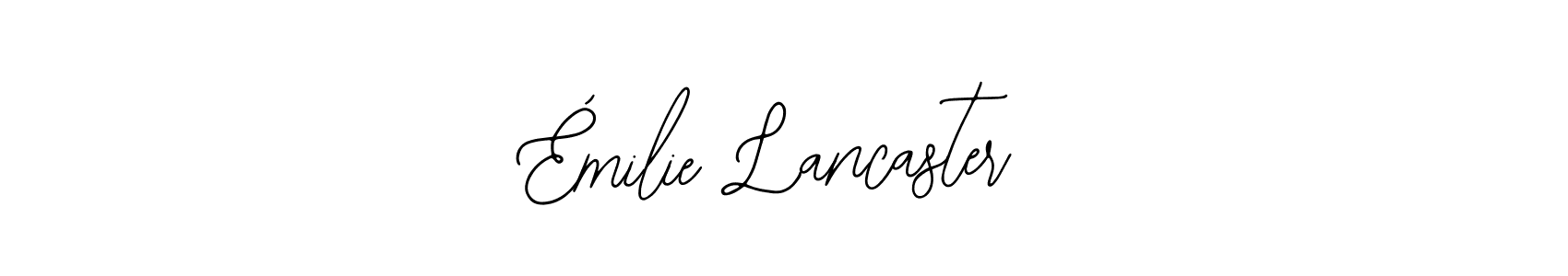 You should practise on your own different ways (Bearetta-2O07w) to write your name (Émilie Lancaster) in signature. don't let someone else do it for you. Émilie Lancaster signature style 12 images and pictures png