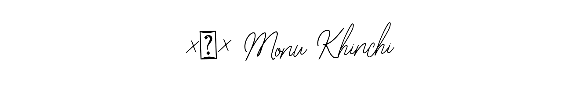How to make ×͜× Monu Khinchi name signature. Use Bearetta-2O07w style for creating short signs online. This is the latest handwritten sign. ×͜× Monu Khinchi signature style 12 images and pictures png