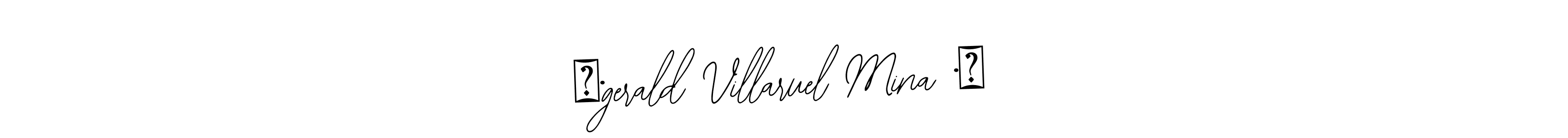 Similarly Bearetta-2O07w is the best handwritten signature design. Signature creator online .You can use it as an online autograph creator for name ★•gerald Villaruel Mina •★. ★•gerald Villaruel Mina •★ signature style 12 images and pictures png