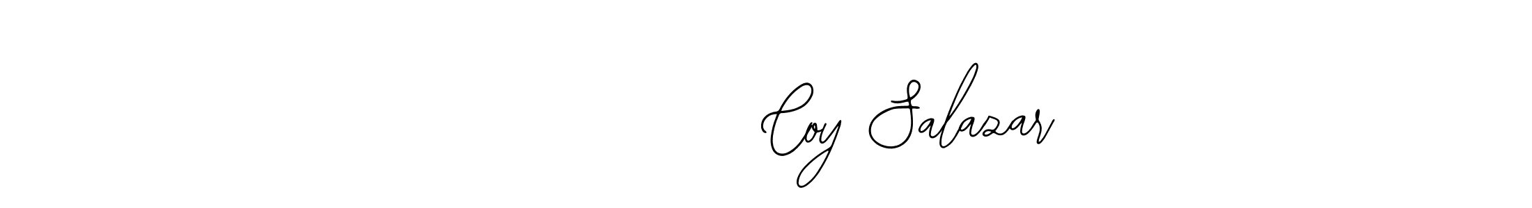 Design your own signature with our free online signature maker. With this signature software, you can create a handwritten (Bearetta-2O07w) signature for name            Coy Salazar.            Coy Salazar signature style 12 images and pictures png