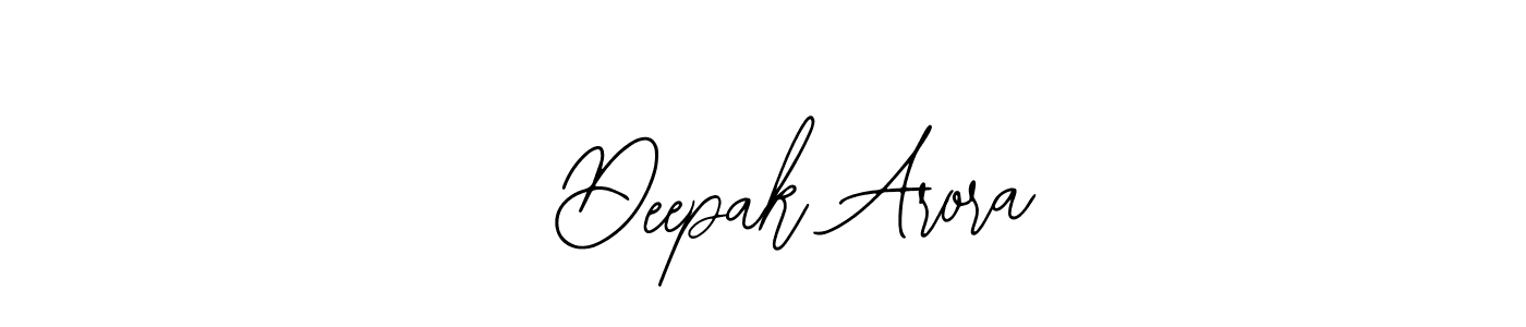 The best way (Bearetta-2O07w) to make a short signature is to pick only two or three words in your name. The name   Deepak Arora include a total of six letters. For converting this name.   Deepak Arora signature style 12 images and pictures png