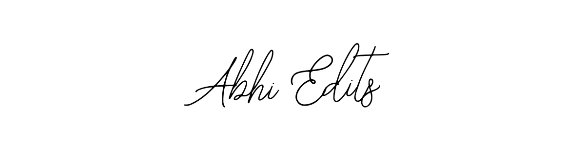 The best way (Bearetta-2O07w) to make a short signature is to pick only two or three words in your name. The name  Abhi Edits  include a total of six letters. For converting this name.  Abhi Edits  signature style 12 images and pictures png