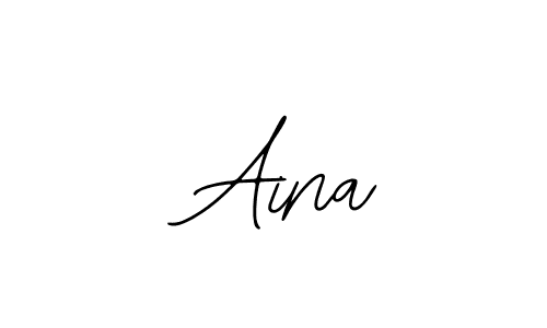 The best way (Bearetta-2O07w) to make a short signature is to pick only two or three words in your name. The name  Aina include a total of six letters. For converting this name.  Aina signature style 12 images and pictures png