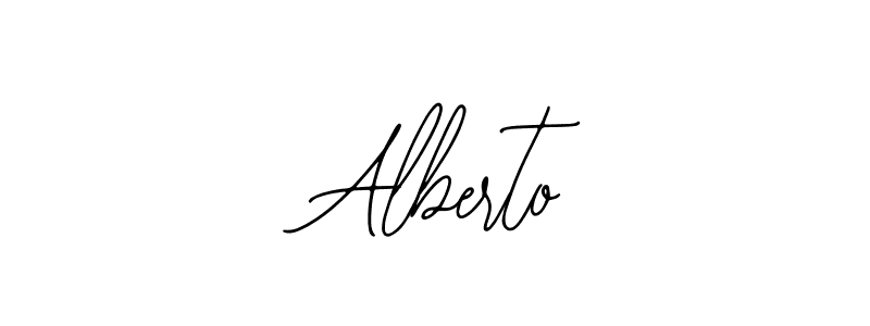 Use a signature maker to create a handwritten signature online. With this signature software, you can design (Bearetta-2O07w) your own signature for name  Alberto.  Alberto signature style 12 images and pictures png