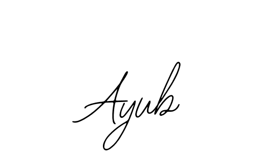 You should practise on your own different ways (Bearetta-2O07w) to write your name ( Ayub) in signature. don't let someone else do it for you.  Ayub signature style 12 images and pictures png