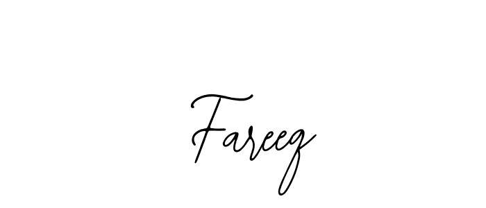 How to make  Fareeq name signature. Use Bearetta-2O07w style for creating short signs online. This is the latest handwritten sign.  Fareeq signature style 12 images and pictures png