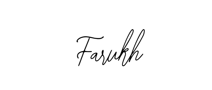 Use a signature maker to create a handwritten signature online. With this signature software, you can design (Bearetta-2O07w) your own signature for name  Farukh.  Farukh signature style 12 images and pictures png