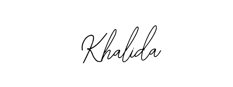 Use a signature maker to create a handwritten signature online. With this signature software, you can design (Bearetta-2O07w) your own signature for name  Khalida.  Khalida signature style 12 images and pictures png