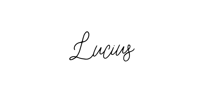 Similarly Bearetta-2O07w is the best handwritten signature design. Signature creator online .You can use it as an online autograph creator for name  Lucius.  Lucius signature style 12 images and pictures png