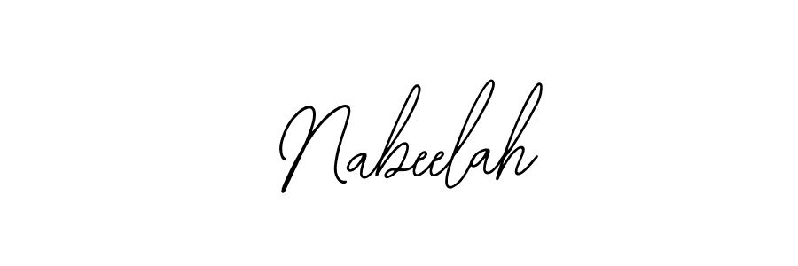 How to make  Nabeelah name signature. Use Bearetta-2O07w style for creating short signs online. This is the latest handwritten sign.  Nabeelah signature style 12 images and pictures png