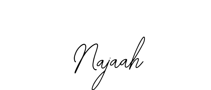 Design your own signature with our free online signature maker. With this signature software, you can create a handwritten (Bearetta-2O07w) signature for name  Najaah.  Najaah signature style 12 images and pictures png