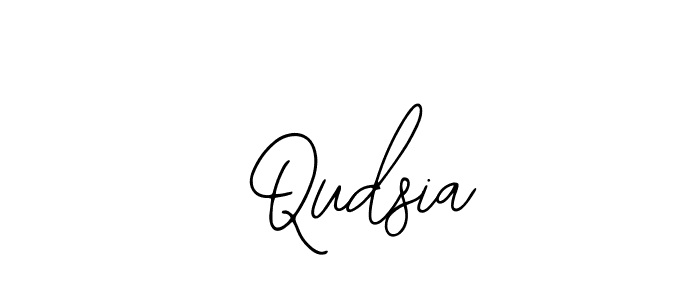 How to make  Qudsia name signature. Use Bearetta-2O07w style for creating short signs online. This is the latest handwritten sign.  Qudsia signature style 12 images and pictures png