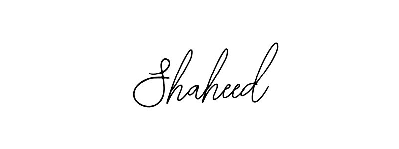 Use a signature maker to create a handwritten signature online. With this signature software, you can design (Bearetta-2O07w) your own signature for name  Shaheed.  Shaheed signature style 12 images and pictures png