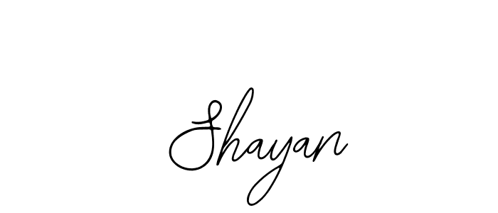 How to make  Shayan signature? Bearetta-2O07w is a professional autograph style. Create handwritten signature for  Shayan name.  Shayan signature style 12 images and pictures png