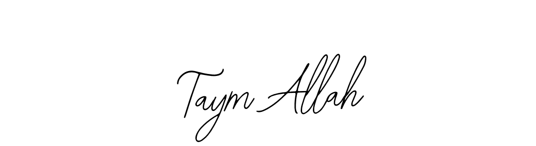 Similarly Bearetta-2O07w is the best handwritten signature design. Signature creator online .You can use it as an online autograph creator for name  Taym Allah.  Taym Allah signature style 12 images and pictures png