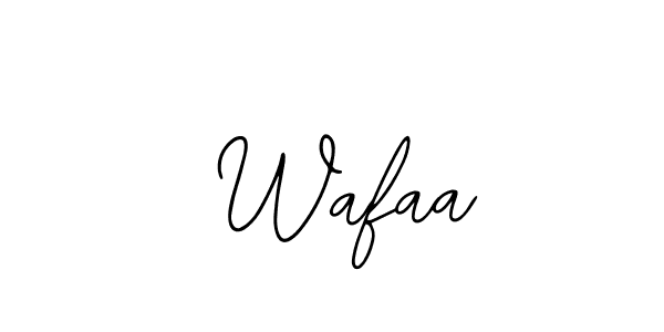 How to make  Wafaa name signature. Use Bearetta-2O07w style for creating short signs online. This is the latest handwritten sign.  Wafaa signature style 12 images and pictures png