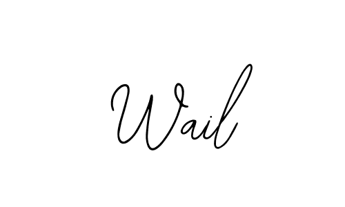 if you are searching for the best signature style for your name  Wail. so please give up your signature search. here we have designed multiple signature styles  using Bearetta-2O07w.  Wail signature style 12 images and pictures png