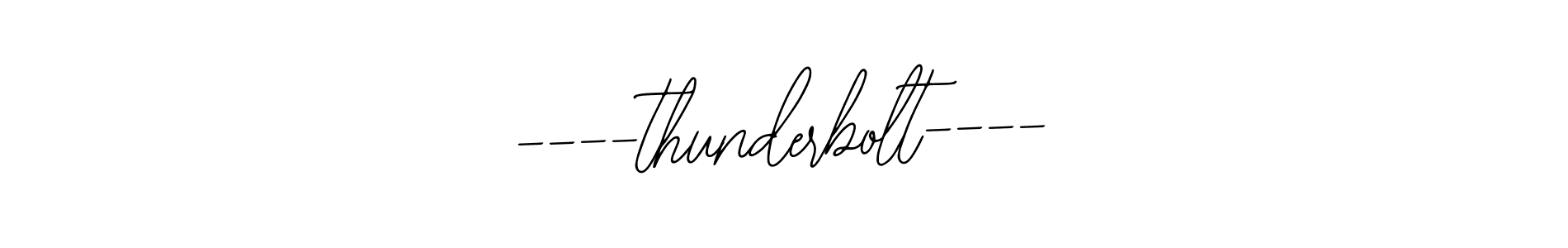 Similarly Bearetta-2O07w is the best handwritten signature design. Signature creator online .You can use it as an online autograph creator for name ----thunderbolt----. ----thunderbolt---- signature style 12 images and pictures png