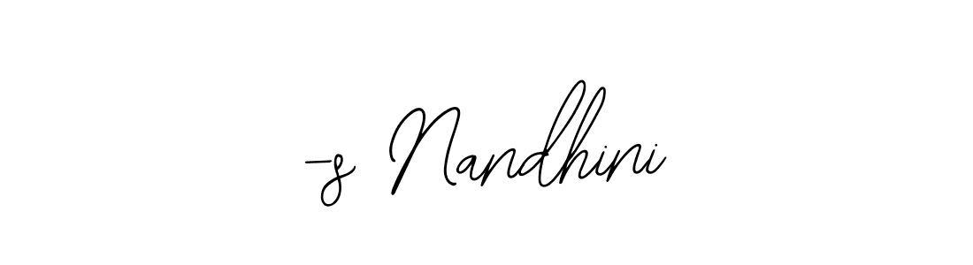 How to make -s Nandhini name signature. Use Bearetta-2O07w style for creating short signs online. This is the latest handwritten sign. -s Nandhini signature style 12 images and pictures png