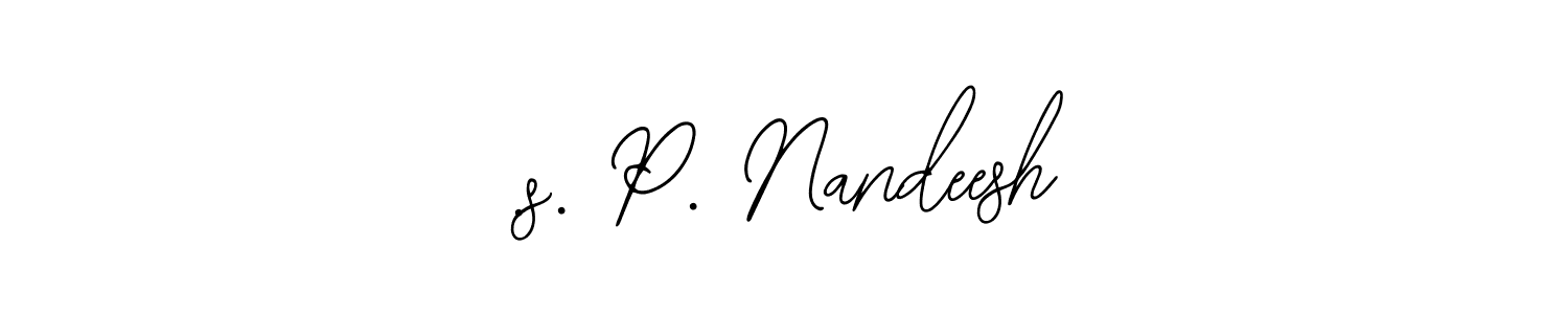if you are searching for the best signature style for your name .s. P. Nandeesh. so please give up your signature search. here we have designed multiple signature styles  using Bearetta-2O07w. .s. P. Nandeesh signature style 12 images and pictures png