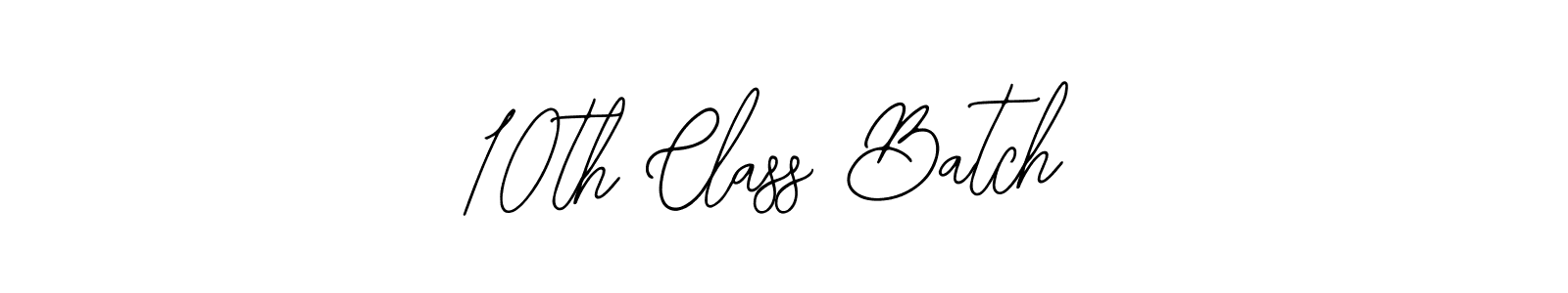 Use a signature maker to create a handwritten signature online. With this signature software, you can design (Bearetta-2O07w) your own signature for name 10th Class Batch. 10th Class Batch signature style 12 images and pictures png