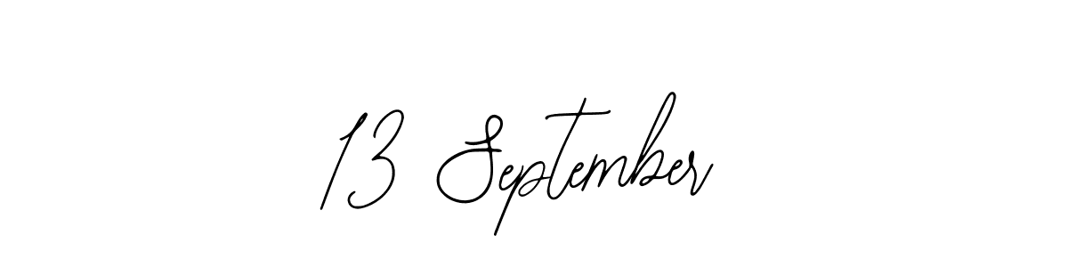 Also we have 13 September name is the best signature style. Create professional handwritten signature collection using Bearetta-2O07w autograph style. 13 September signature style 12 images and pictures png