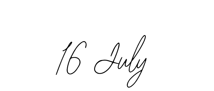 The best way (Bearetta-2O07w) to make a short signature is to pick only two or three words in your name. The name 16 July include a total of six letters. For converting this name. 16 July signature style 12 images and pictures png