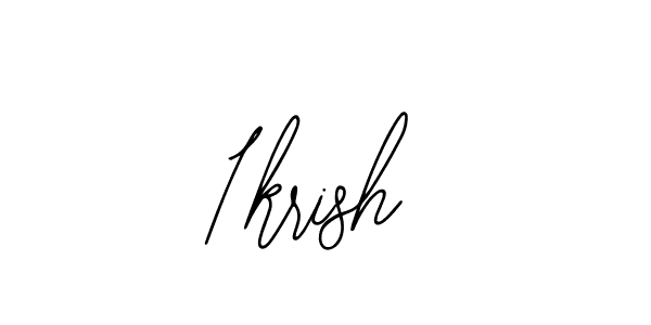 Design your own signature with our free online signature maker. With this signature software, you can create a handwritten (Bearetta-2O07w) signature for name 1krish. 1krish signature style 12 images and pictures png