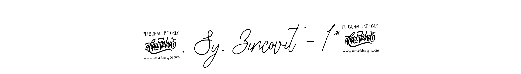 How to make 2. Sy. Zincovit - 1*2 name signature. Use Bearetta-2O07w style for creating short signs online. This is the latest handwritten sign. 2. Sy. Zincovit - 1*2 signature style 12 images and pictures png