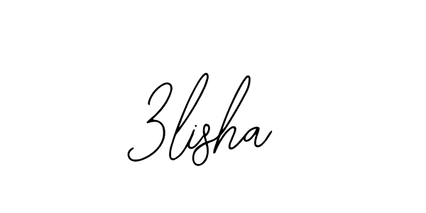 How to make 3lisha name signature. Use Bearetta-2O07w style for creating short signs online. This is the latest handwritten sign. 3lisha signature style 12 images and pictures png