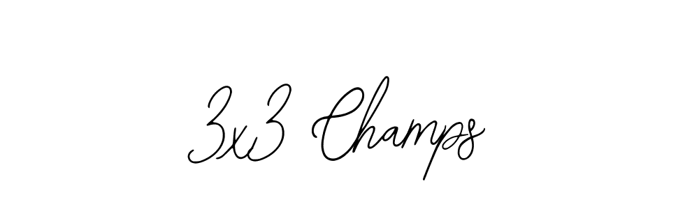 You should practise on your own different ways (Bearetta-2O07w) to write your name (3x3 Champs) in signature. don't let someone else do it for you. 3x3 Champs signature style 12 images and pictures png