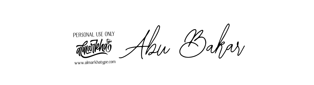 How to make 4 Abu Bakar name signature. Use Bearetta-2O07w style for creating short signs online. This is the latest handwritten sign. 4 Abu Bakar signature style 12 images and pictures png