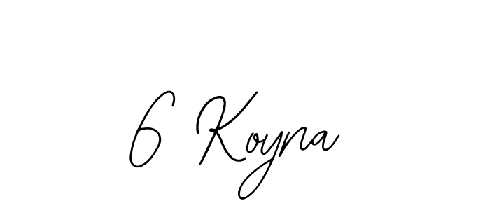 How to make 6 Koyna name signature. Use Bearetta-2O07w style for creating short signs online. This is the latest handwritten sign. 6 Koyna signature style 12 images and pictures png