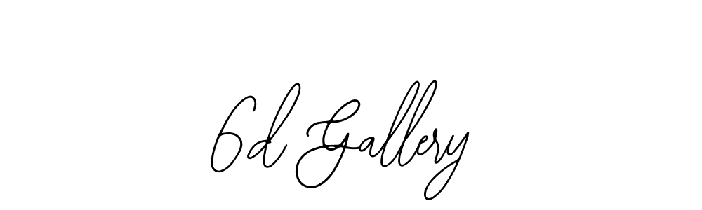 How to make 6d Gallery name signature. Use Bearetta-2O07w style for creating short signs online. This is the latest handwritten sign. 6d Gallery signature style 12 images and pictures png