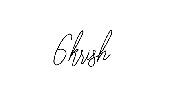 How to make 6krish name signature. Use Bearetta-2O07w style for creating short signs online. This is the latest handwritten sign. 6krish signature style 12 images and pictures png