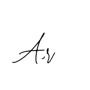 Create a beautiful signature design for name A,r. With this signature (Bearetta-2O07w) fonts, you can make a handwritten signature for free. A,r signature style 12 images and pictures png