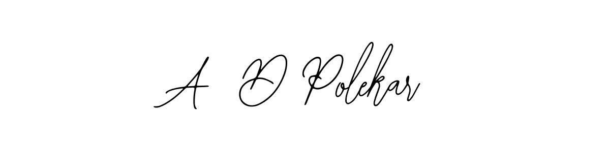 The best way (Bearetta-2O07w) to make a short signature is to pick only two or three words in your name. The name A  D Polekar include a total of six letters. For converting this name. A  D Polekar signature style 12 images and pictures png