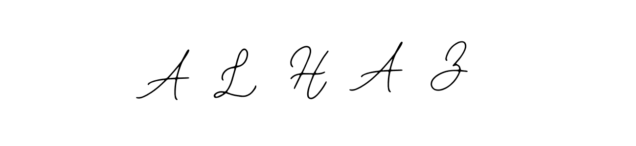 How to Draw A  L  H  A  Z signature style? Bearetta-2O07w is a latest design signature styles for name A  L  H  A  Z. A  L  H  A  Z signature style 12 images and pictures png